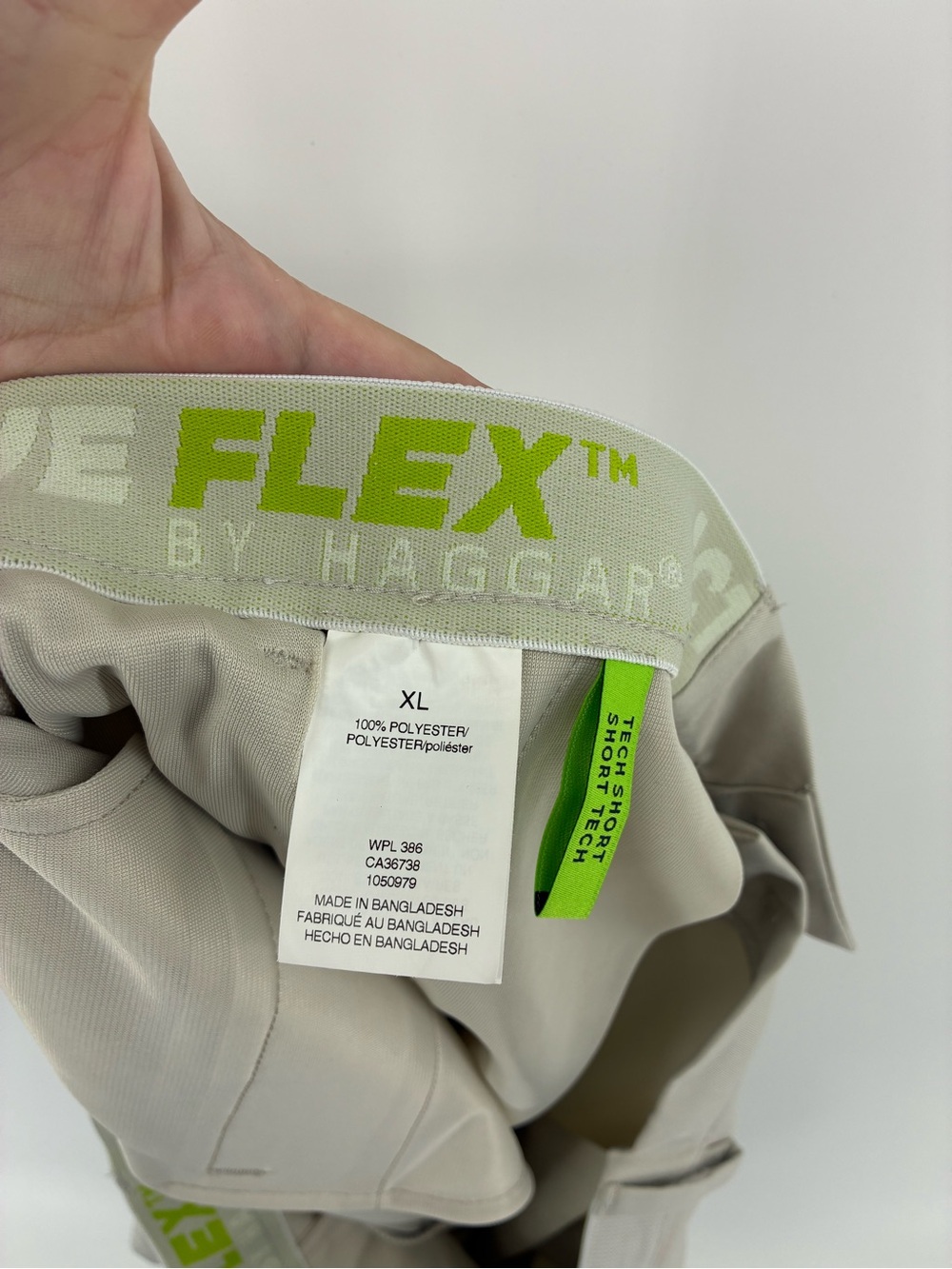 Haggar Active Flex Men's Performance Golf Shorts - Light Taupe - Picture 4 of 6